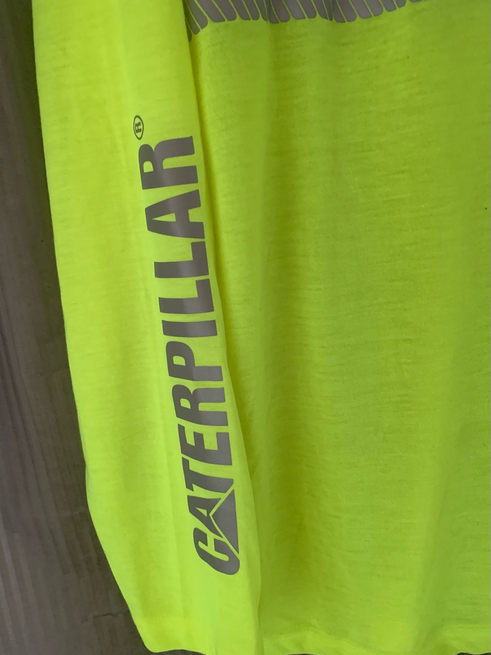 Caterpillar Hi Vis Reflective Hooded Long Sleeve Shirt ANSI Class 3 - Picture 4 of 6